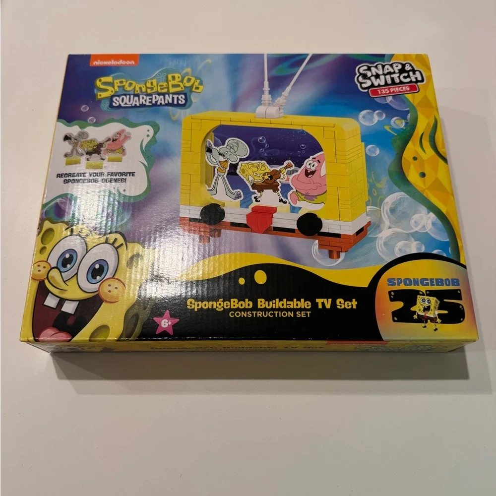 SPONGEBOB 25 Anniversary BUILDABLE TV SET Construction Set 135 Pieces